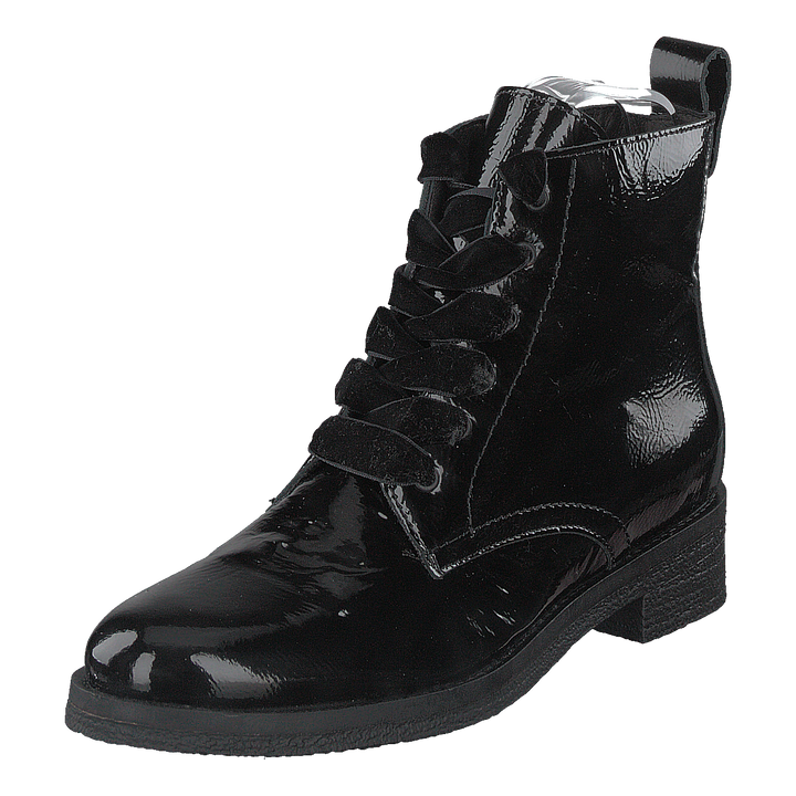 Biatine Patent Laced Up Boot Black