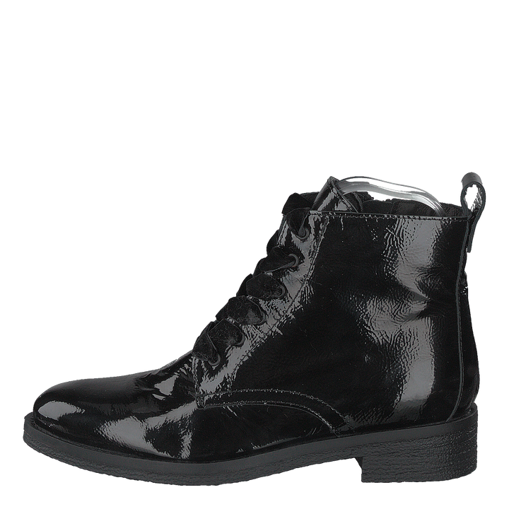 Biatine Patent Laced Up Boot Black