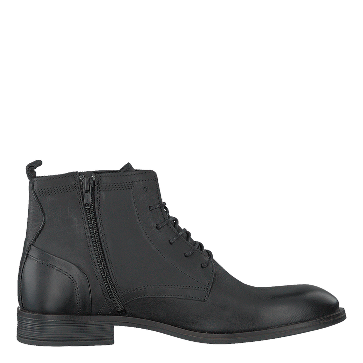 Biabyron Leather Lace Up Boot Black