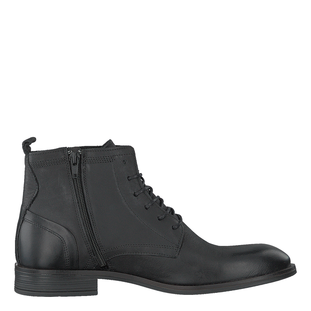 Biabyron Leather Lace Up Boot Black