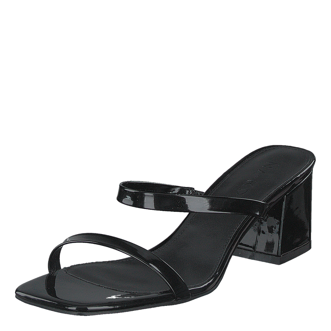 Squared Two Strap Sandals Black