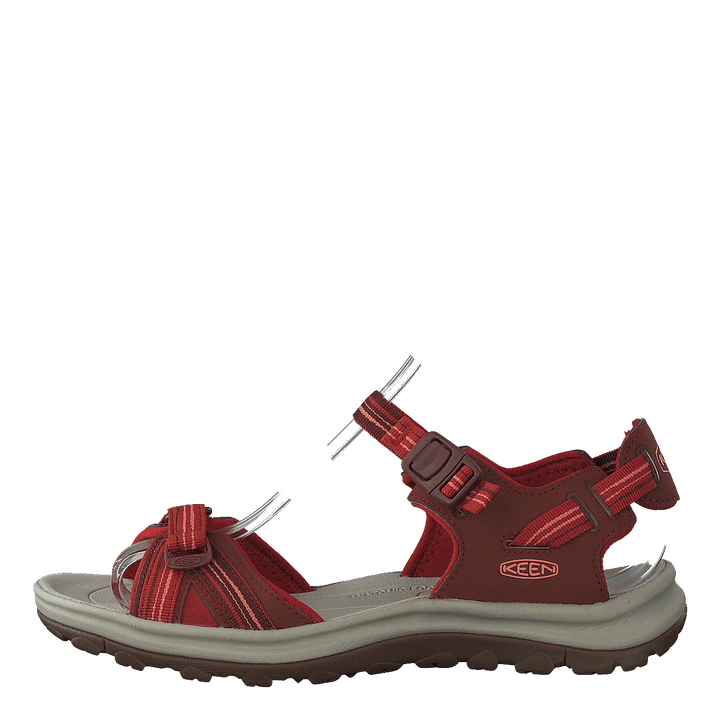 Terradora Ii Open Toe Sandal Dark Red/coral