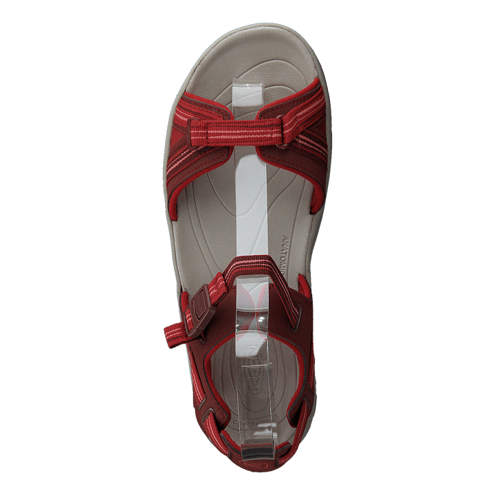 Terradora Ii Open Toe Sandal Dark Red/coral