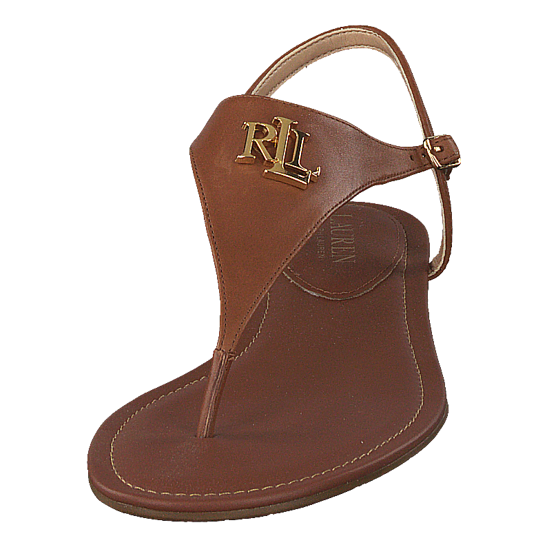 Ellington Burnished Leather Sandal Deep Saddle Tan