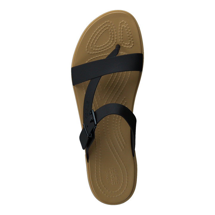 Crocs Tulum Toe Post Sandal W Black/tan