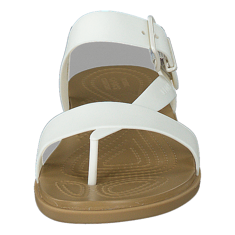 Crocs Tulum Toe Post Sandal W Oyster/tan