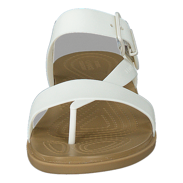 Crocs Tulum Toe Post Sandal W Oyster/tan