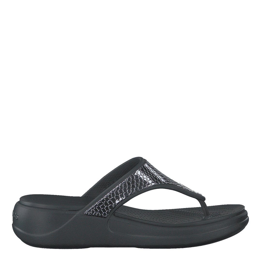 Crocs Monterey Metllc Wdg Fp W Dark Charcoal/black