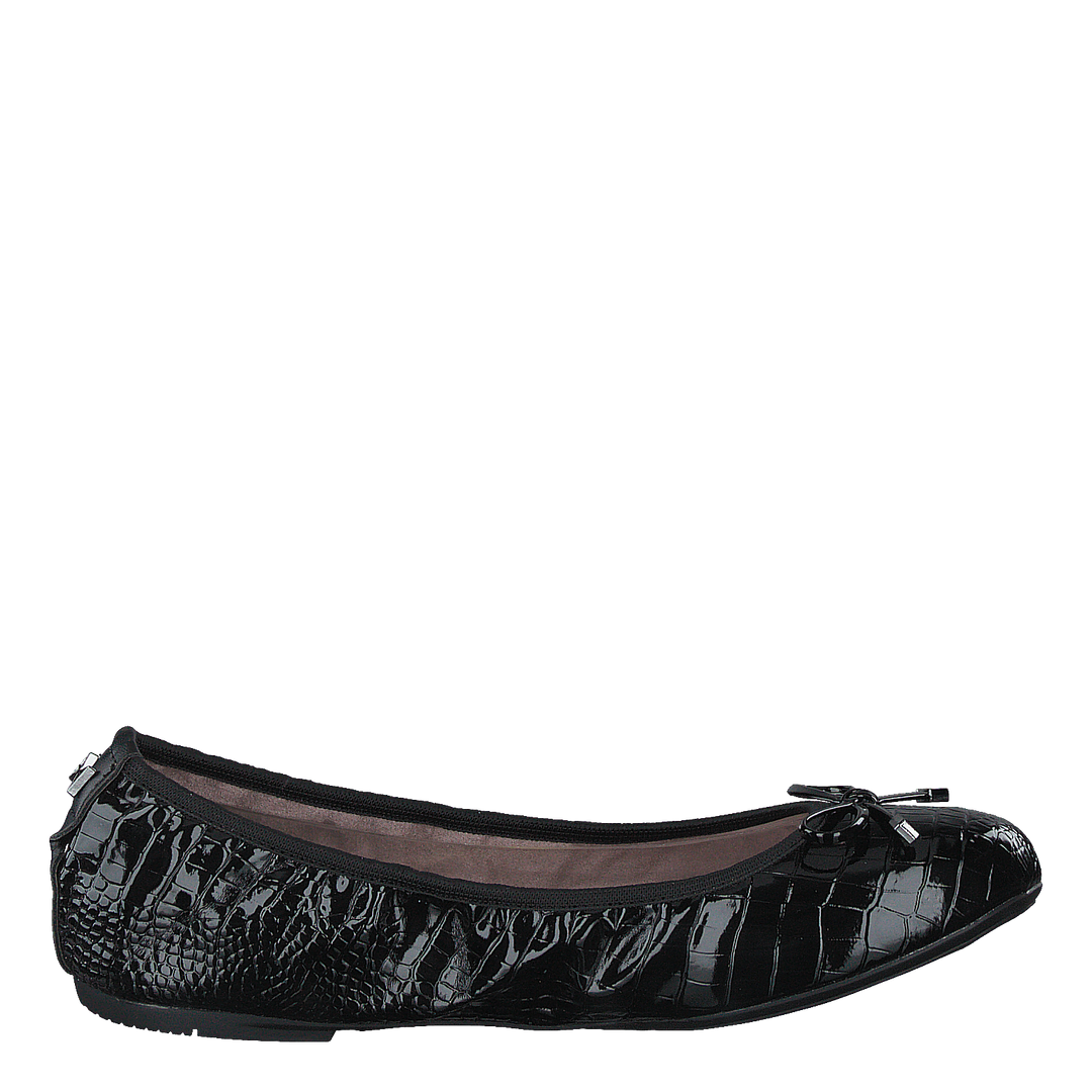 Frankie Black Patent Croc