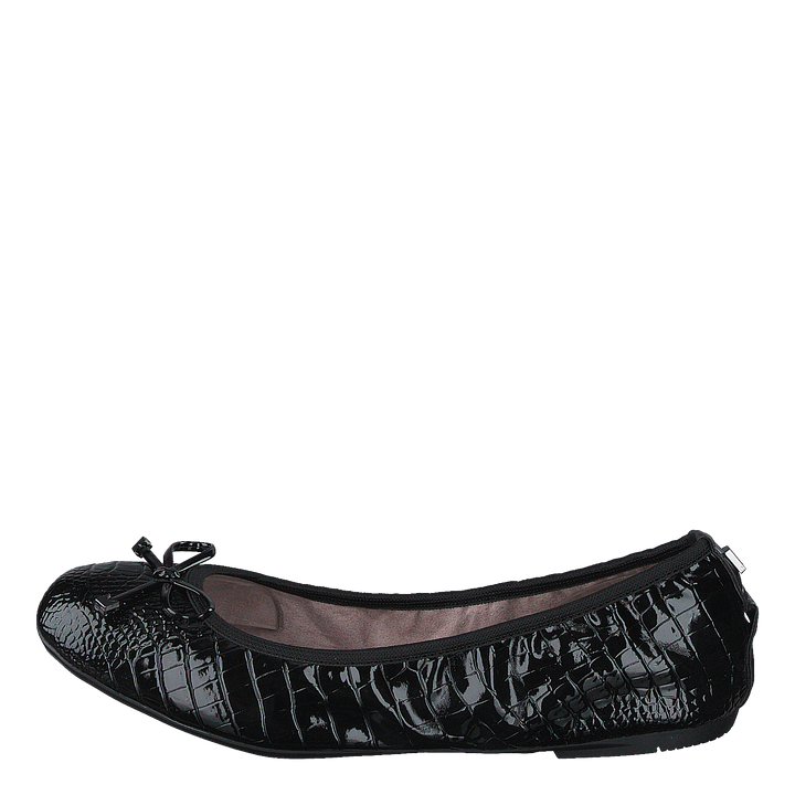 Frankie Black Patent Croc