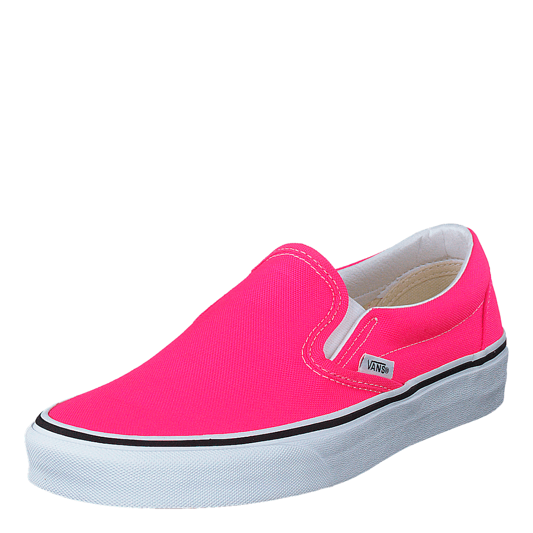 Ua Classic Slip on neon Knockout Pink true Whit