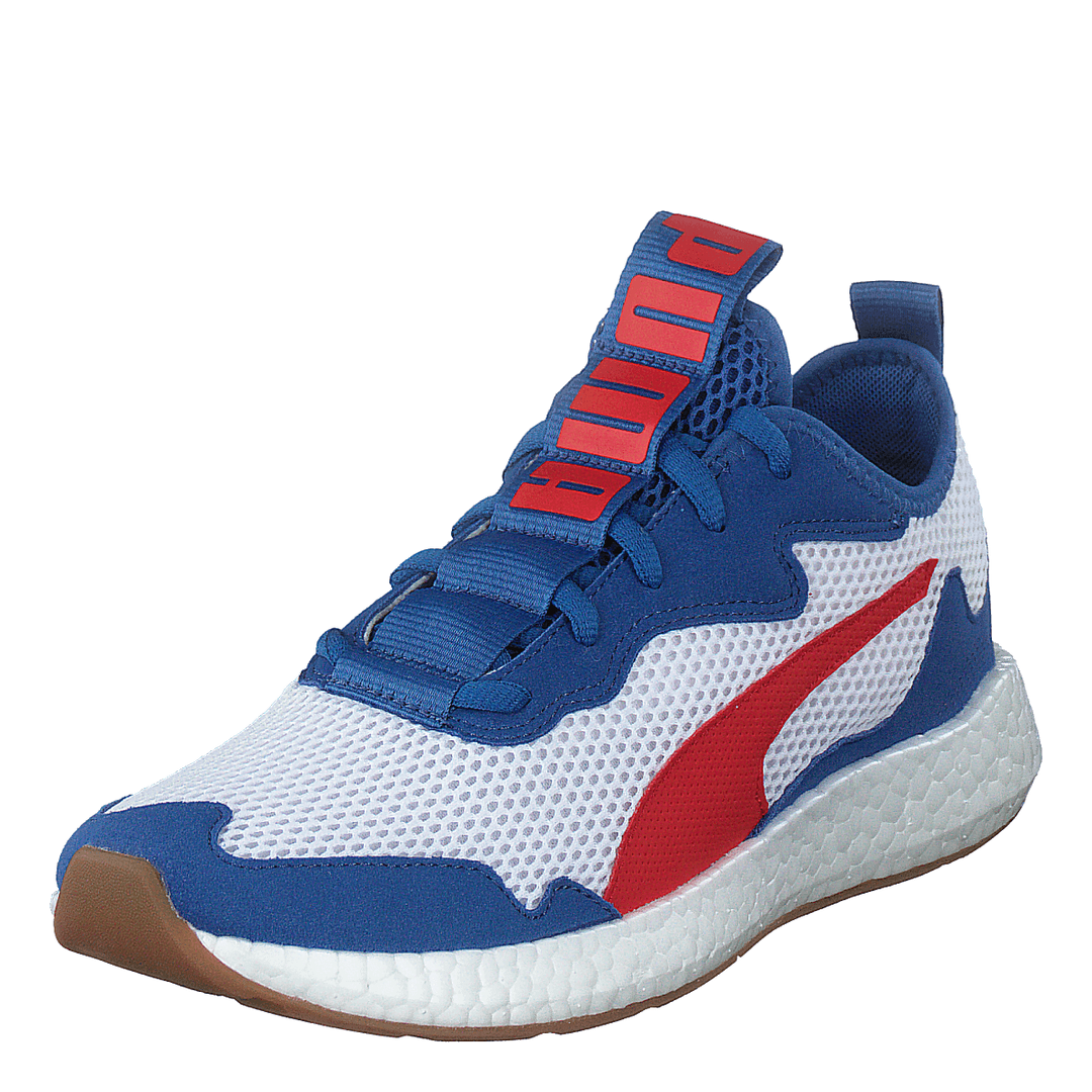 Puma Nrgy Neko Skim Jr Puma White-high Risk Red-brigh –