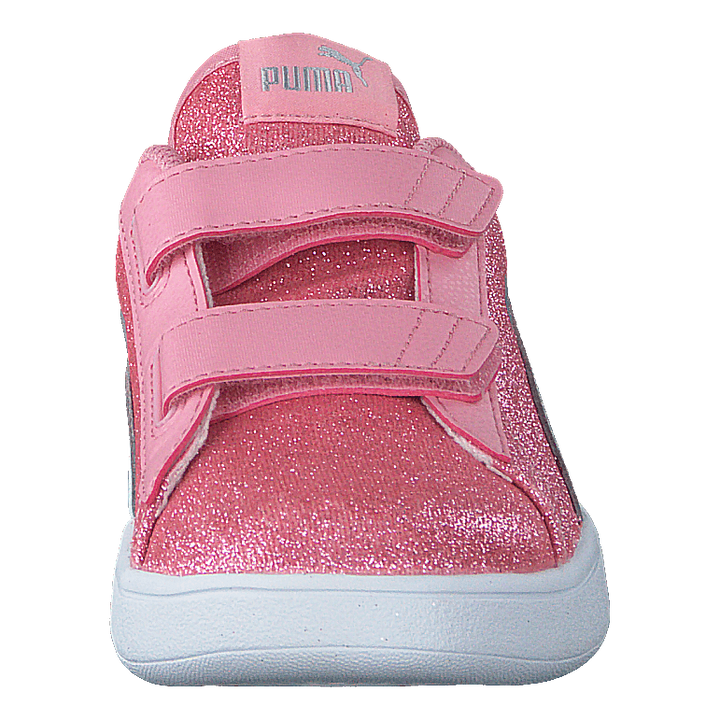 Puma Smash V2 Glitz Glam V Ps Peony-puma Silver-puma White