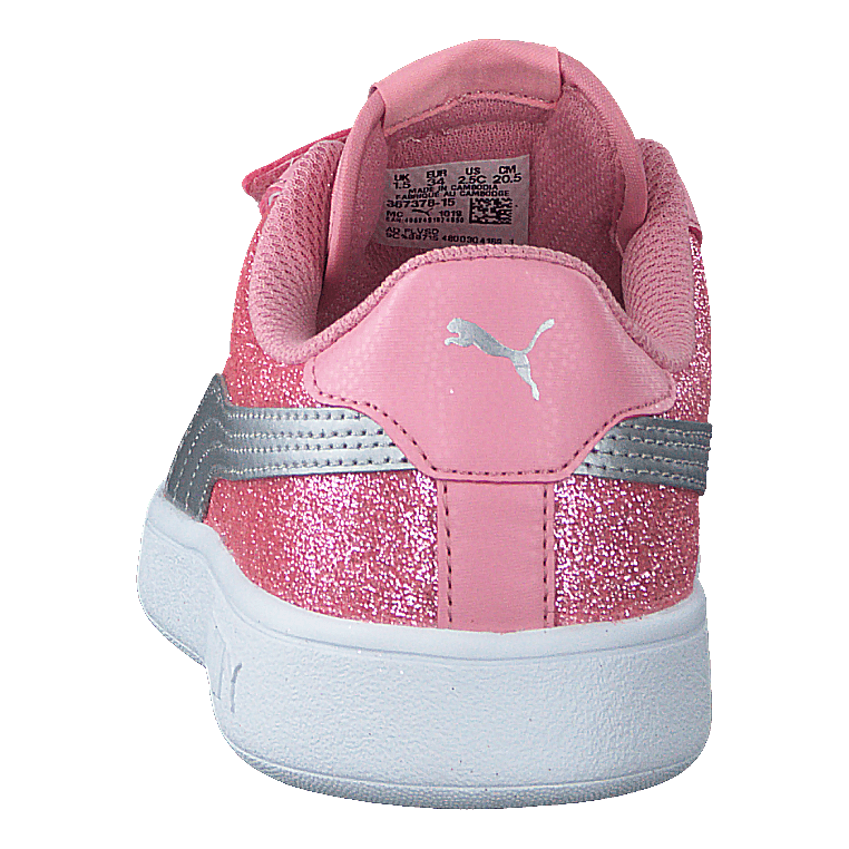 Puma Smash V2 Glitz Glam V Ps Peony-puma Silver-puma White