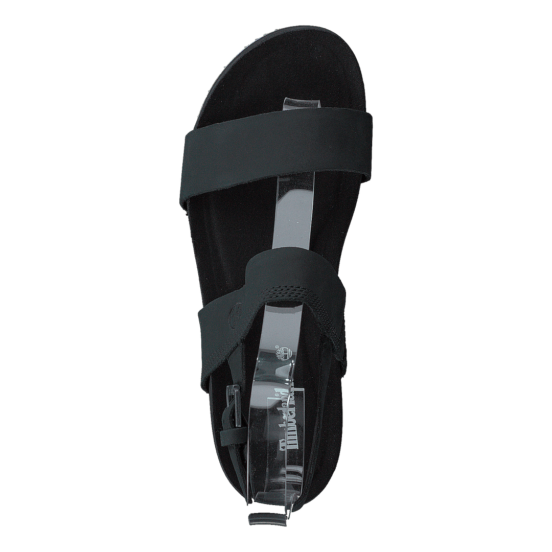 Malibu Waves 2 Band Sandal Black