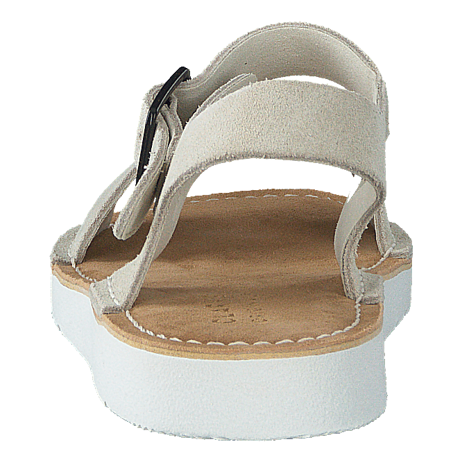 Lunan Strap White Suede