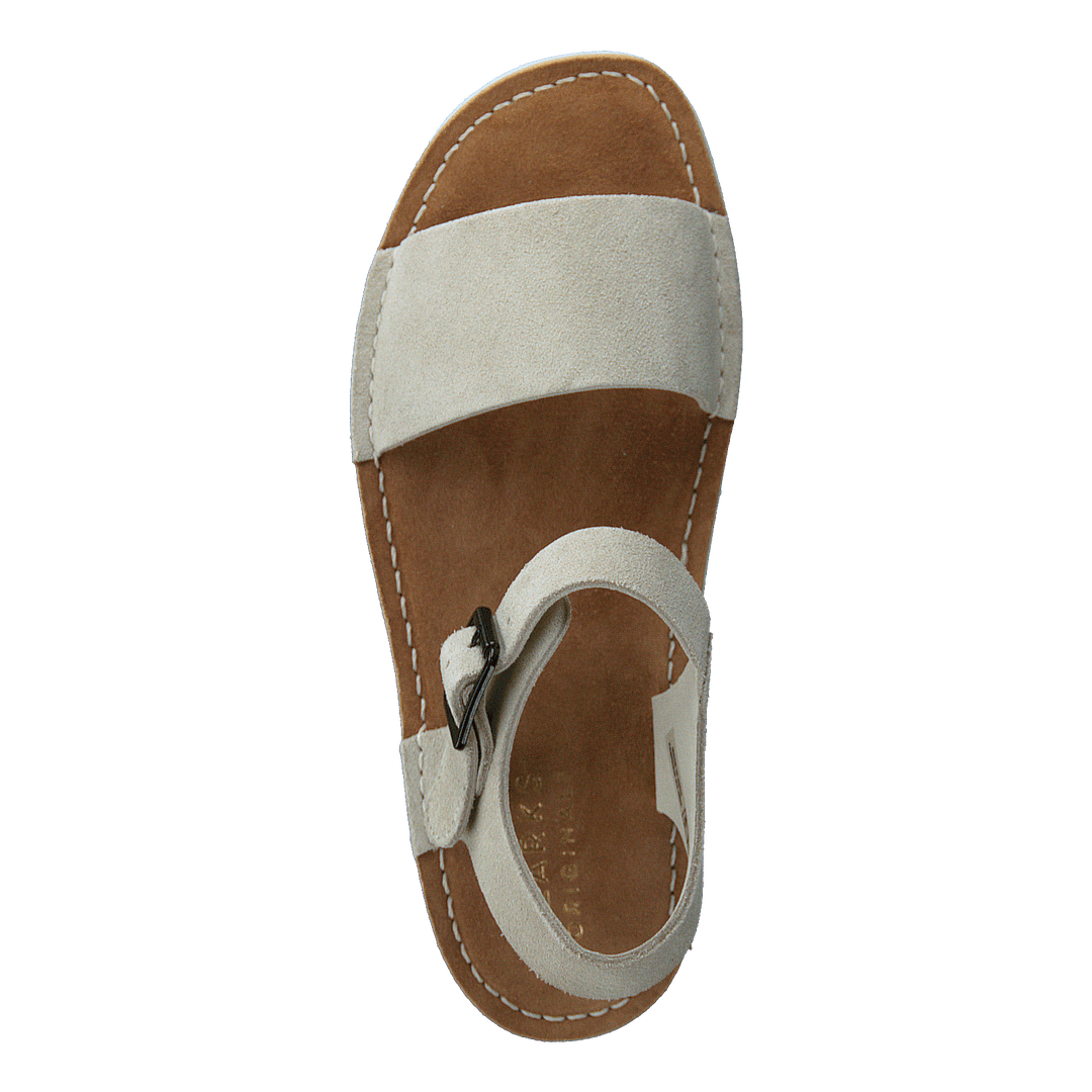 Lunan Strap White Suede