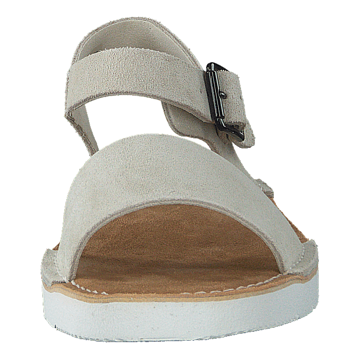 Lunan Strap White Suede