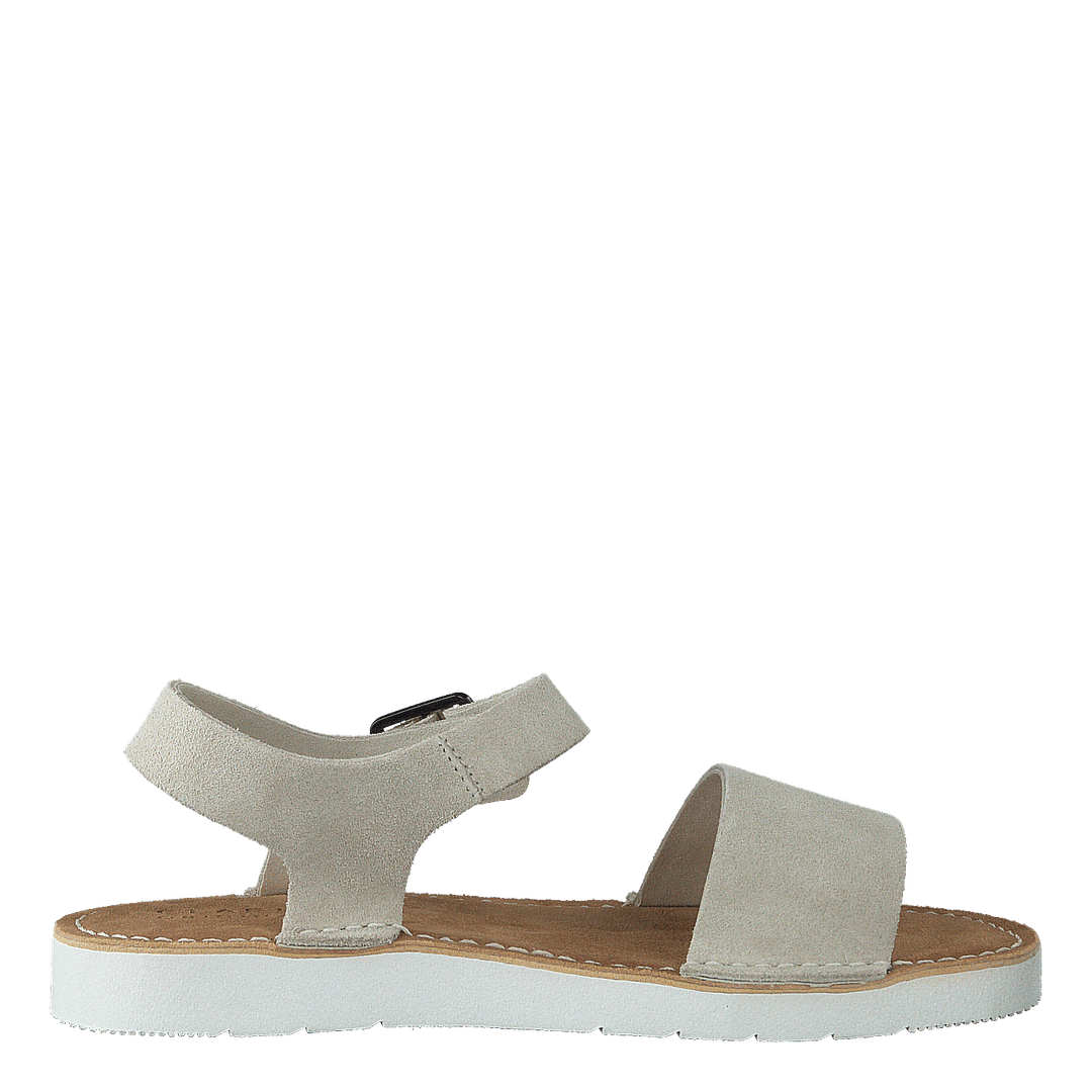 Lunan Strap White Suede