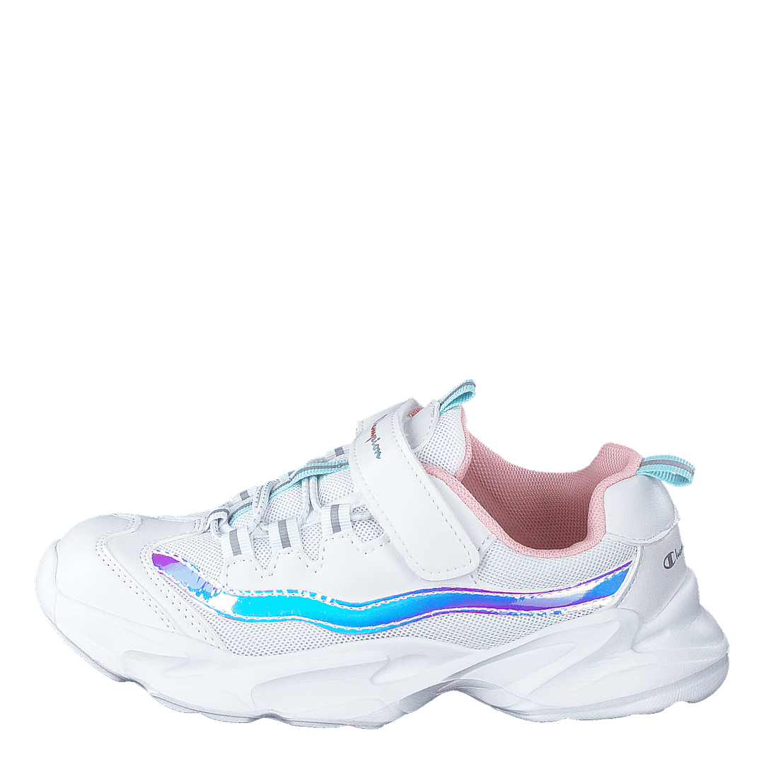 Pink and white champion best sale shoes