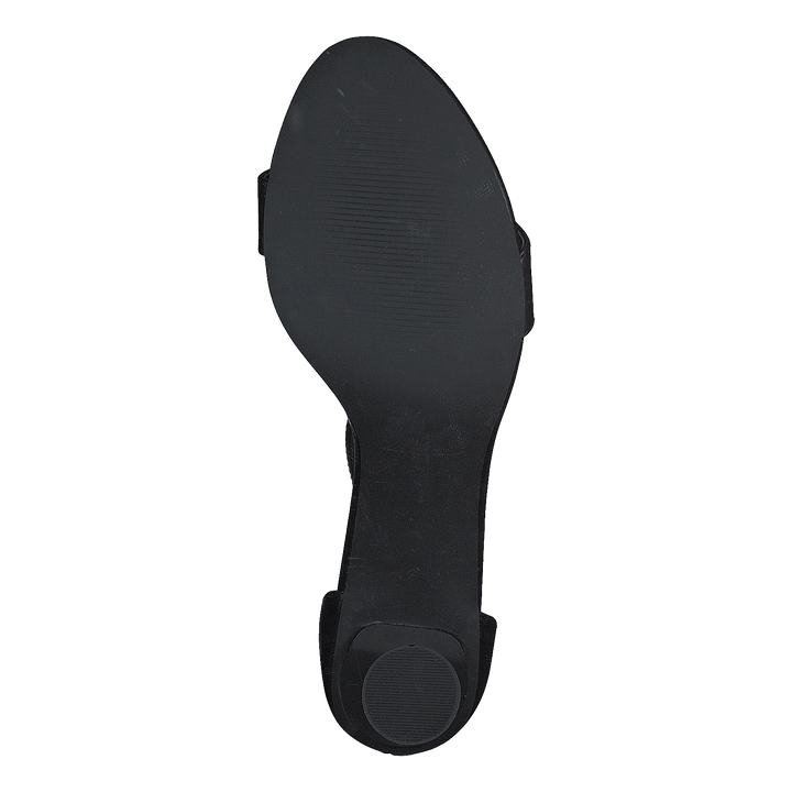 Cone Shape Strap Heels Black