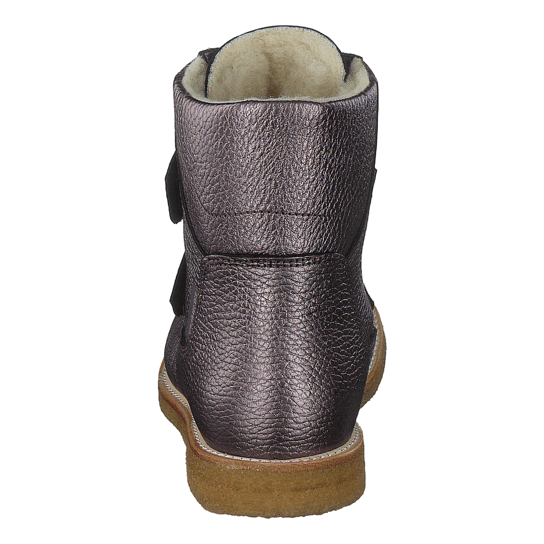 Tex-boot With Velcro Straps Mauvé Shine