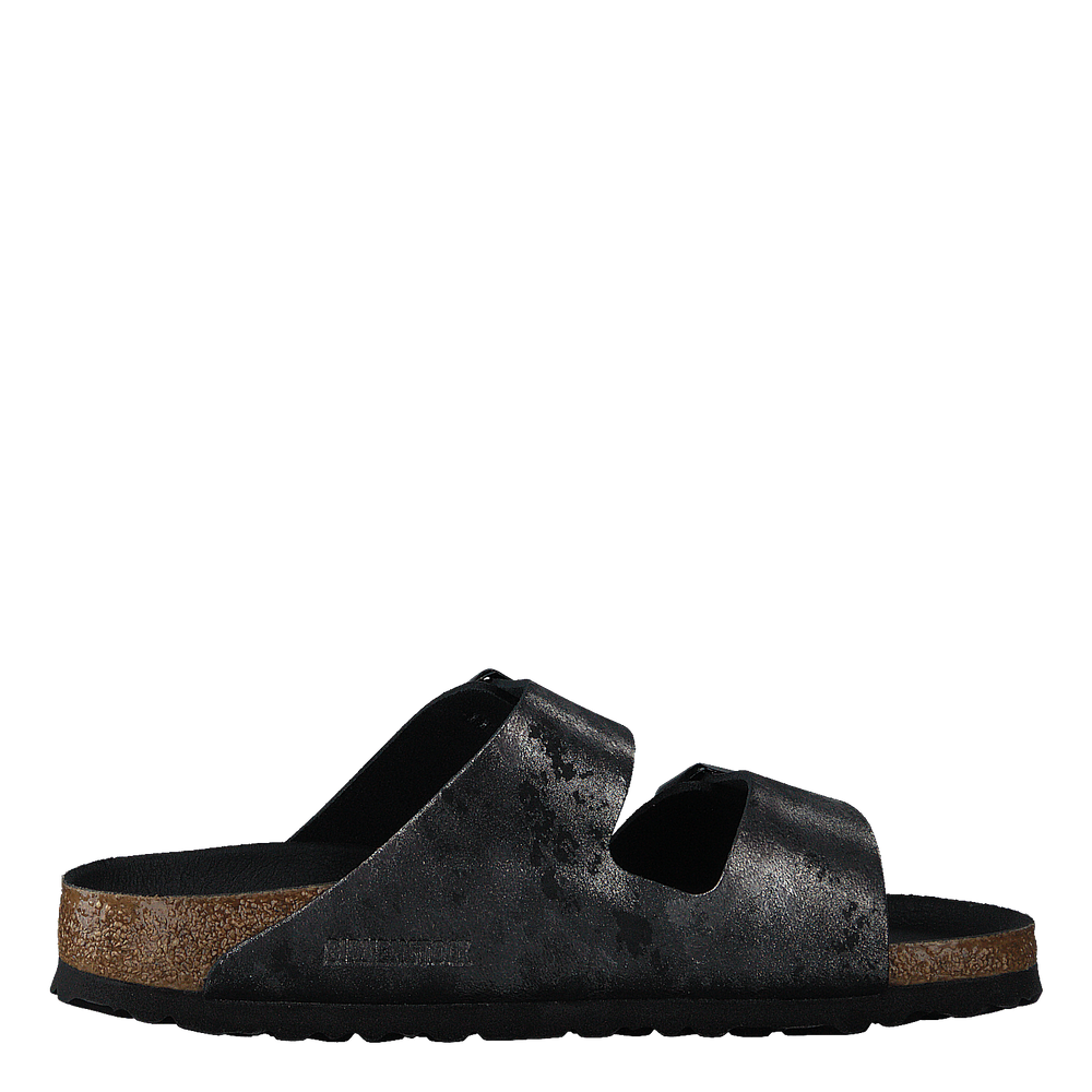 Birkenstock Arizona Vintage Metallic Black Silver Heppo