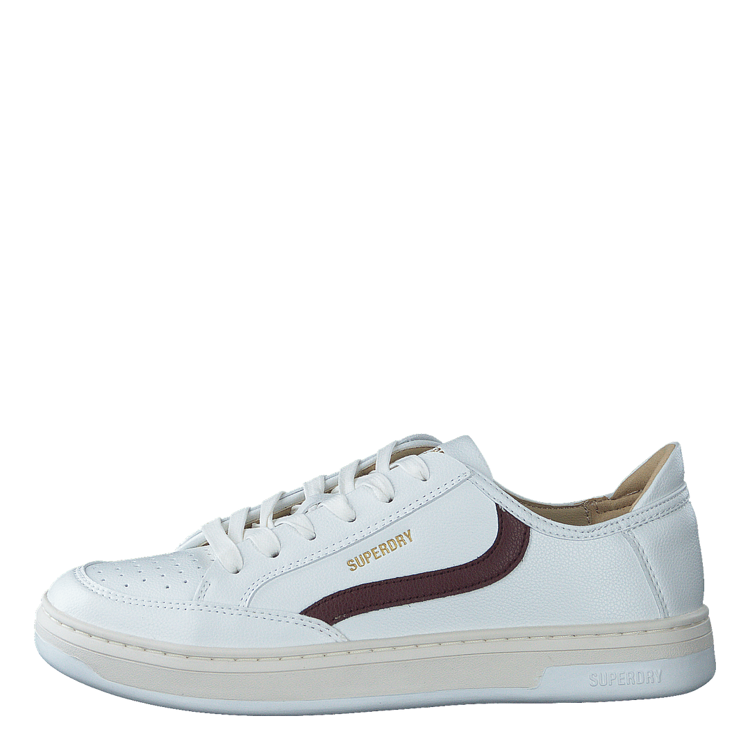 Basket Lux Low Trainer Optic/oxblood