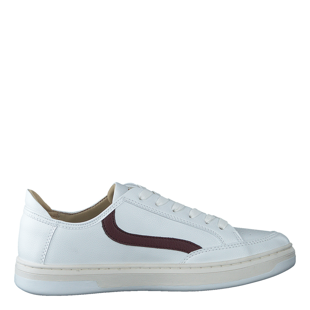Basket Lux Low Trainer Optic/oxblood