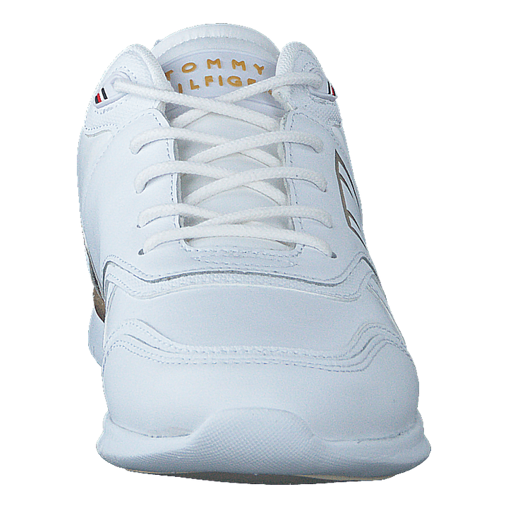Metallic Lightweight Sneaker White Gold
