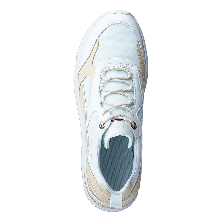 Fashion Wedge Sneaker White