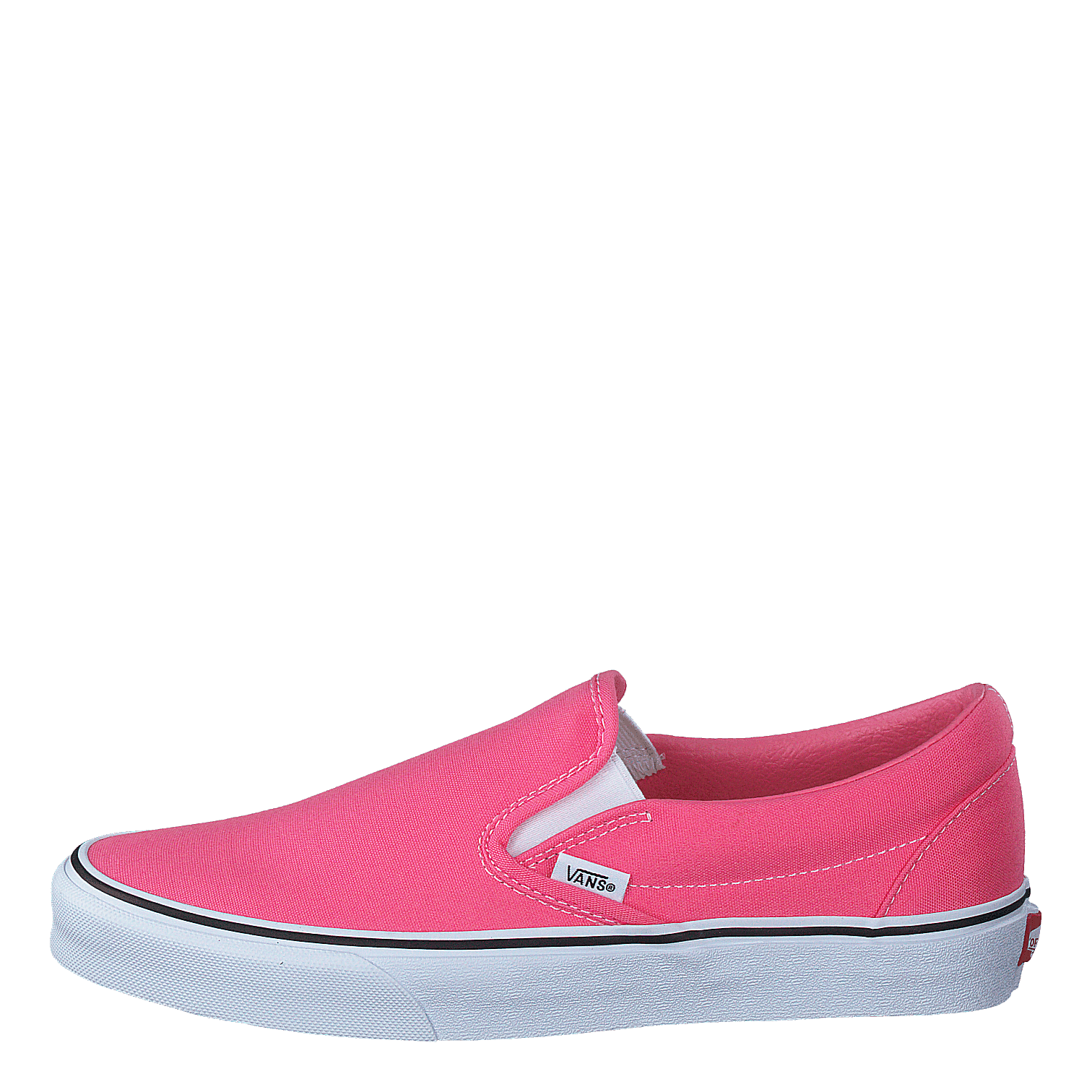 Hot pink slip on top vans