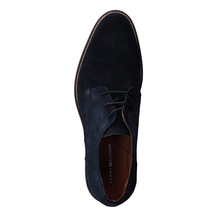 Essential Suede Lace Up Derby Midnight