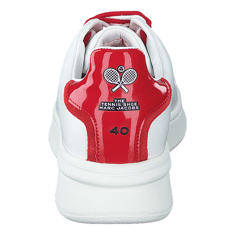 The Tennis Shoe White-red