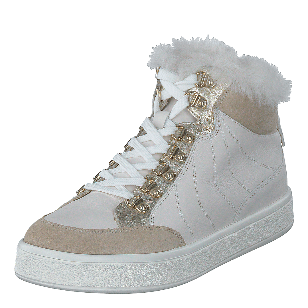 D Leelu' A - Nappa+suede Off White/lt Taupe