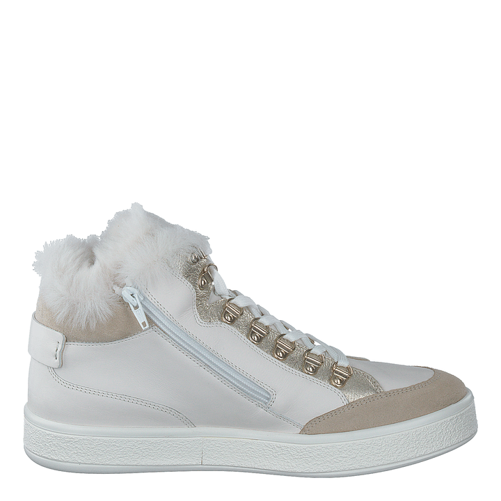 D Leelu' A - Nappa+suede Off White/lt Taupe