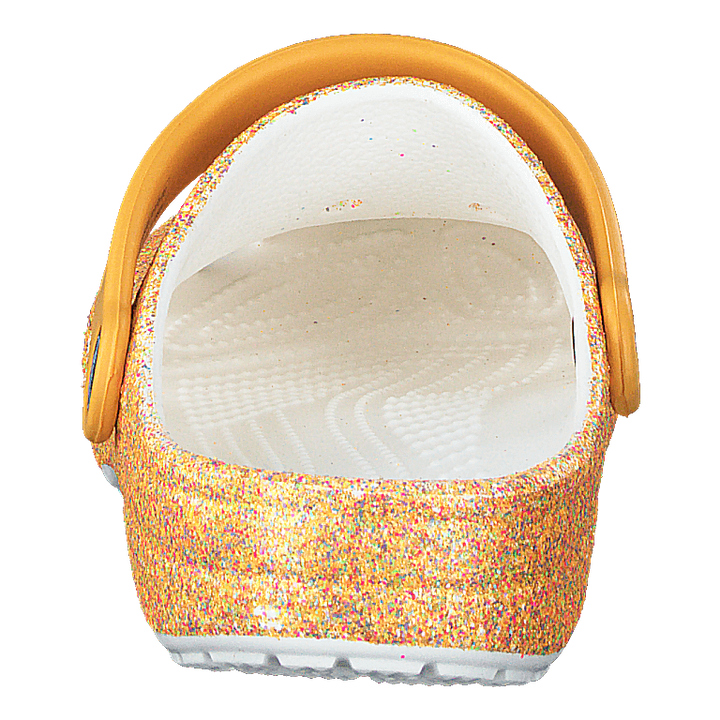 Classic Glitter Clog Kids Orange Sorbet Glitter