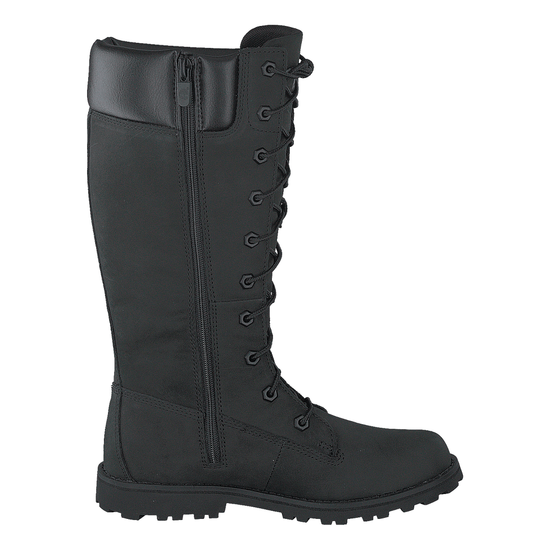 Girls Classic Tall Lace Up Wit Black