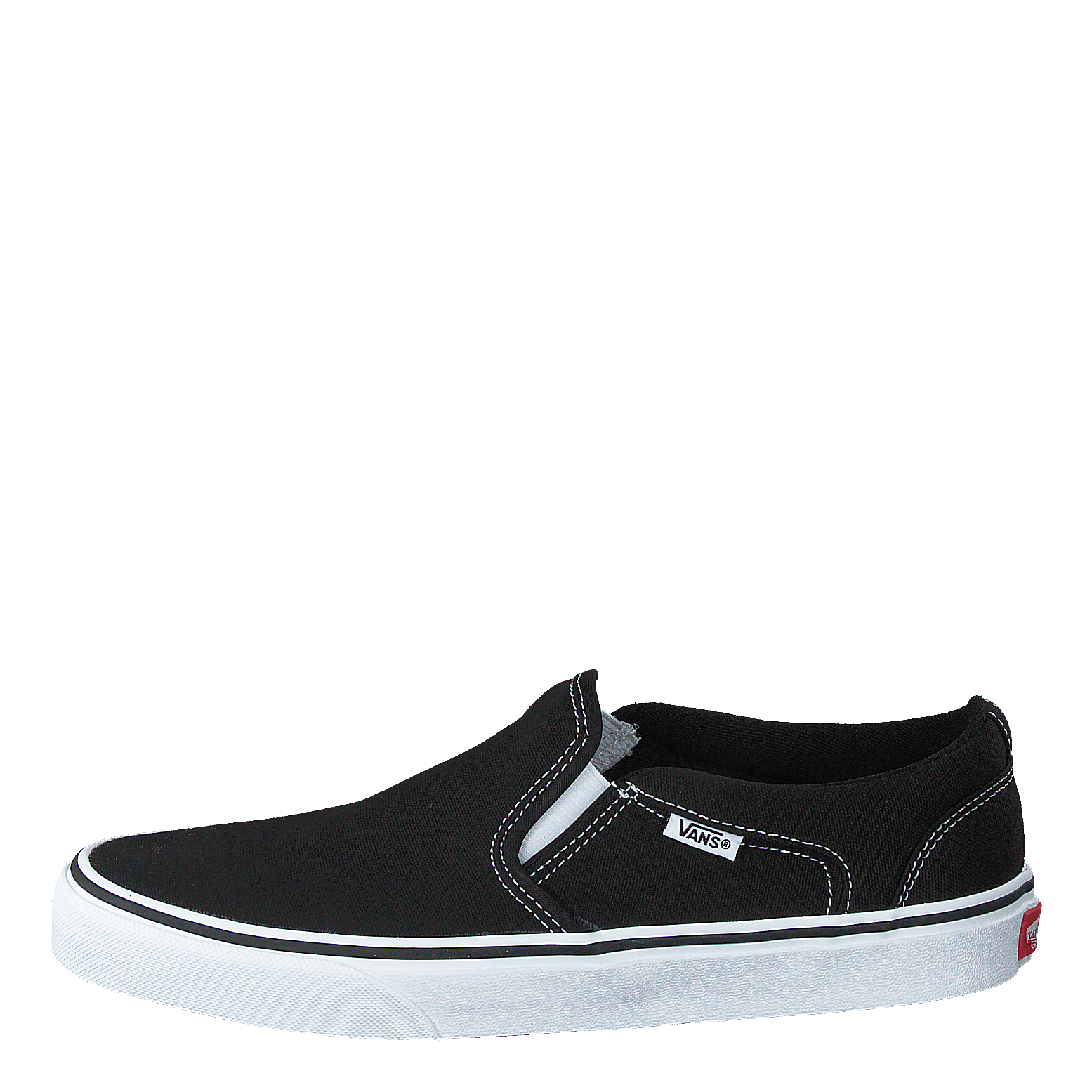 Black asher slip on vans hotsell