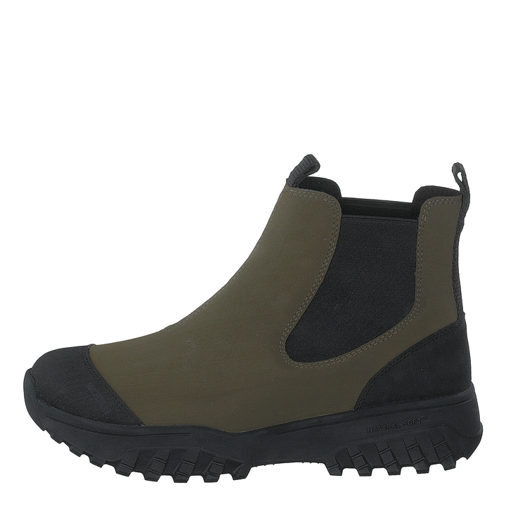 Magda Rubber Track Boot Dark Olive/black