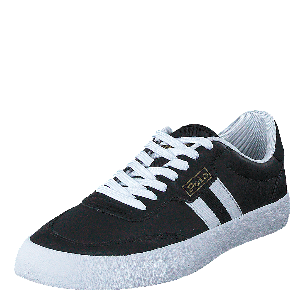 Polo Ralph Lauren Court Leather Sneaker Black White Heppo