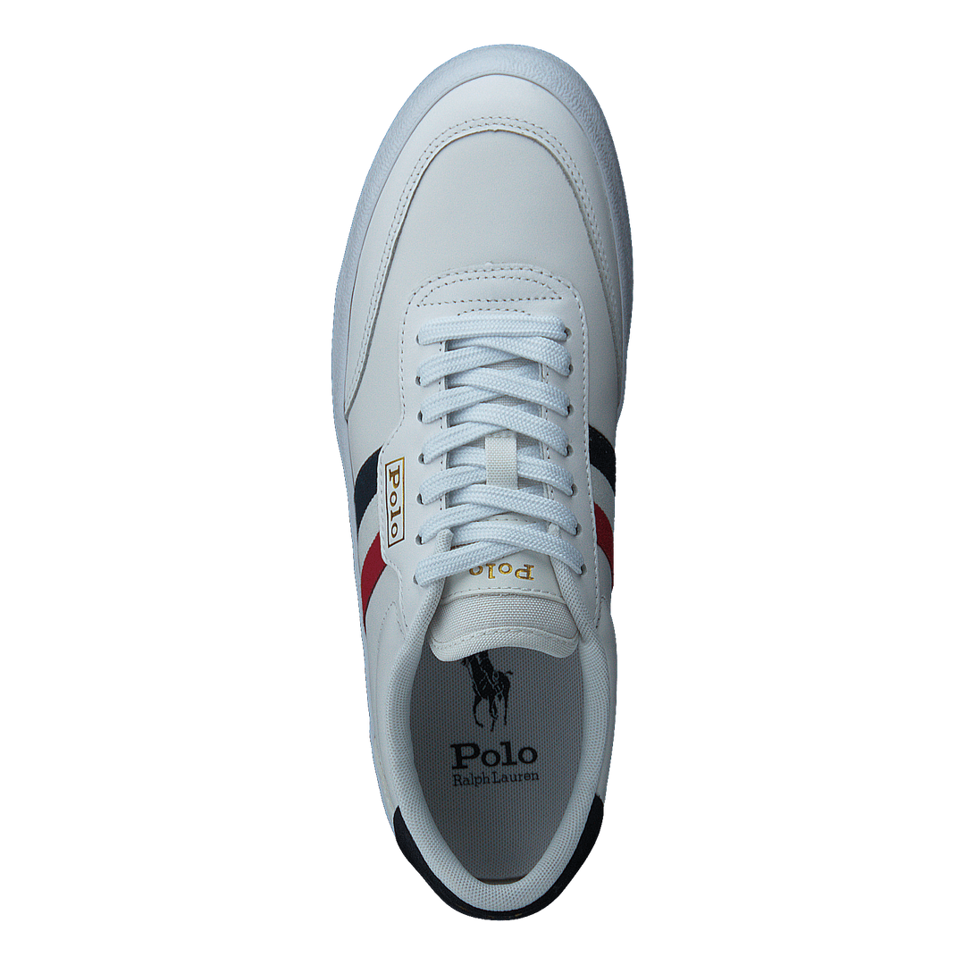 Court Leather Sneaker Navy/Cream/Red