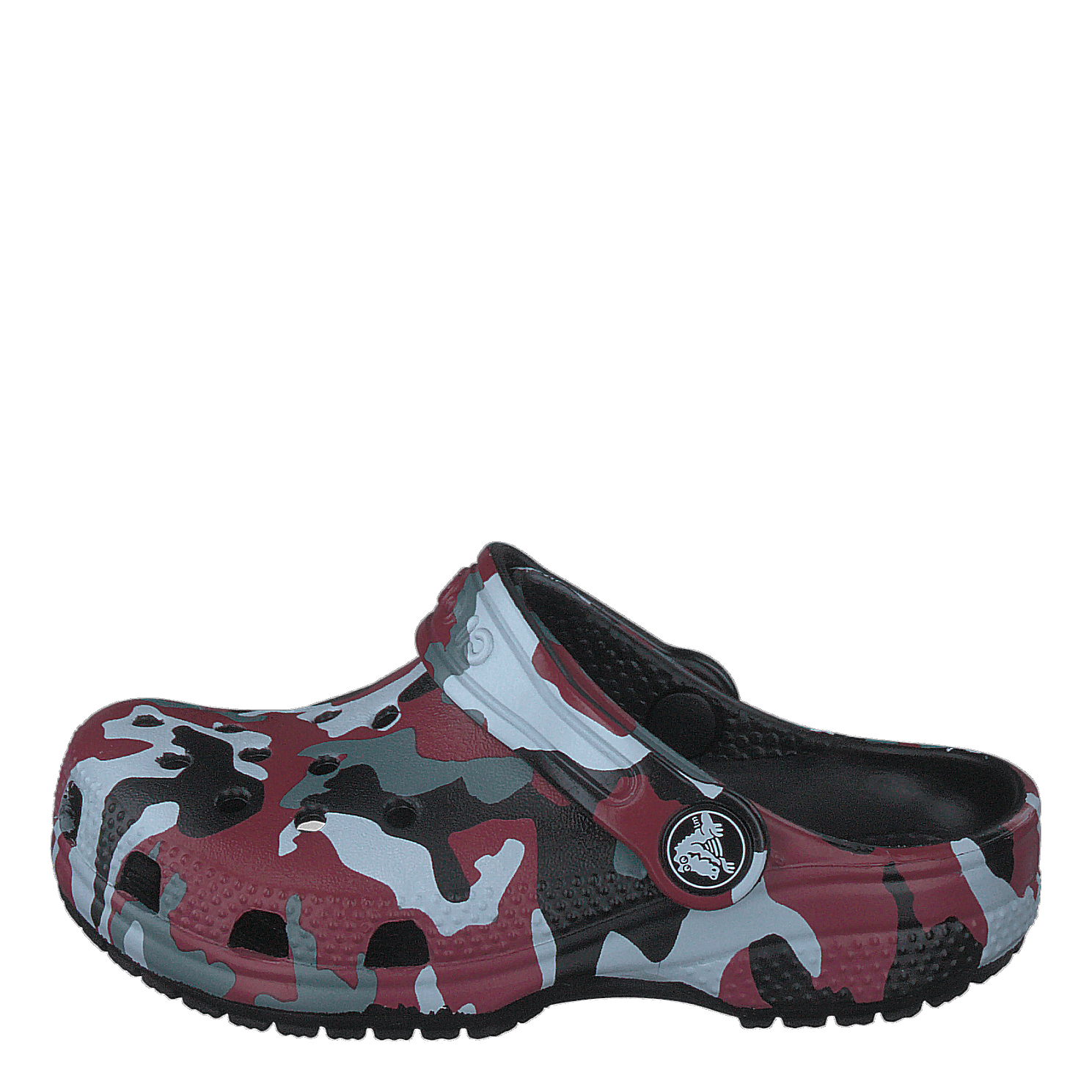 Classic Camo Clog Kids Black Red