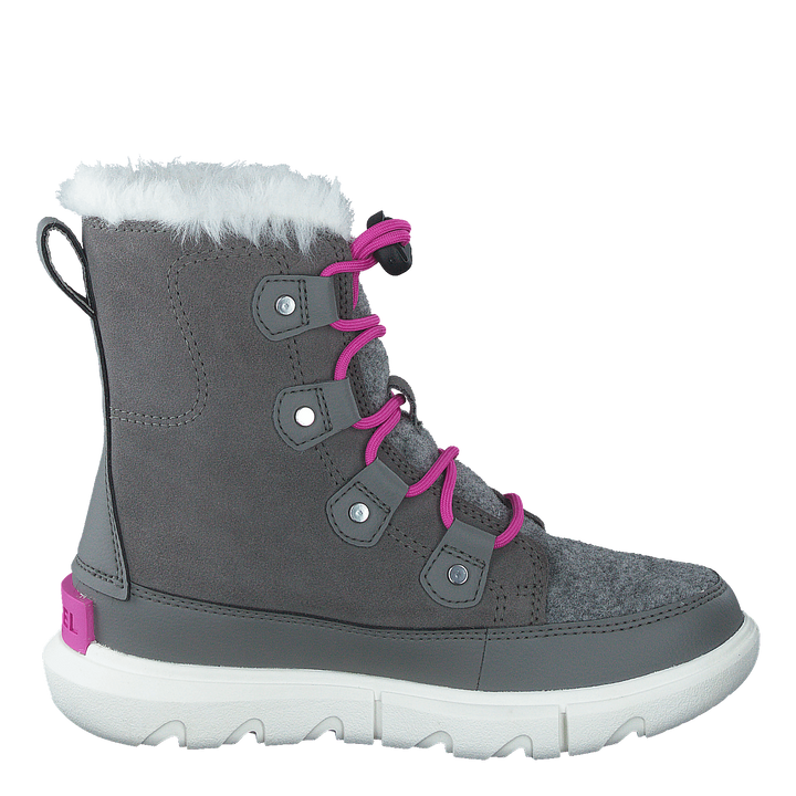 Youth Sorel Explorer Lace Wp Quarry, Bright Lavender