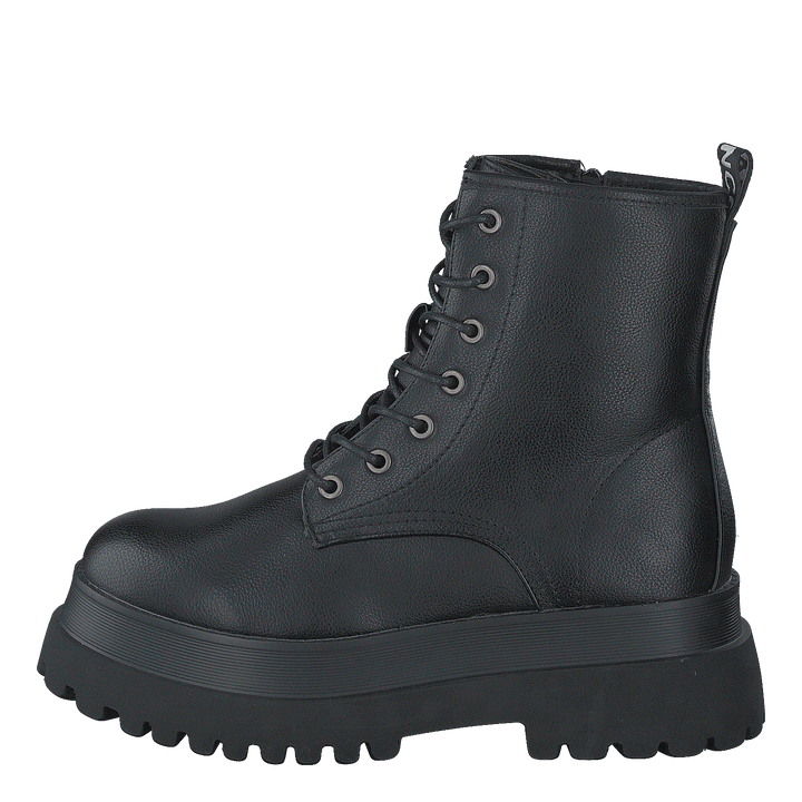 Biagas Laced Up Platform Boot  Black