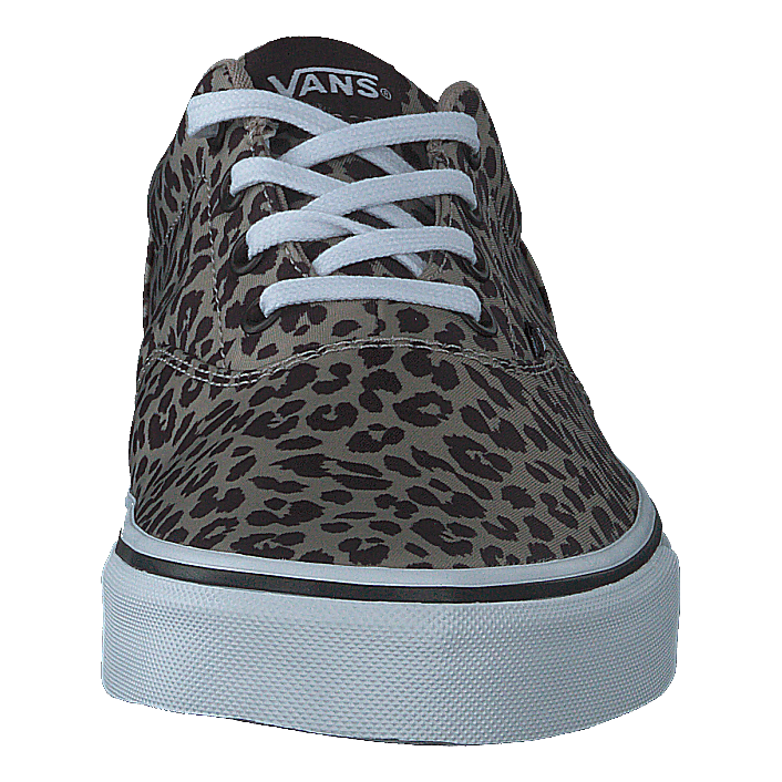 Wm Doheny Satin Leopard Brown/white