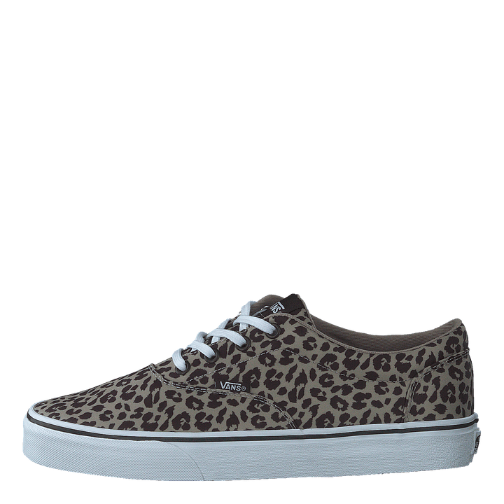 Wm Doheny Satin Leopard Brown/white