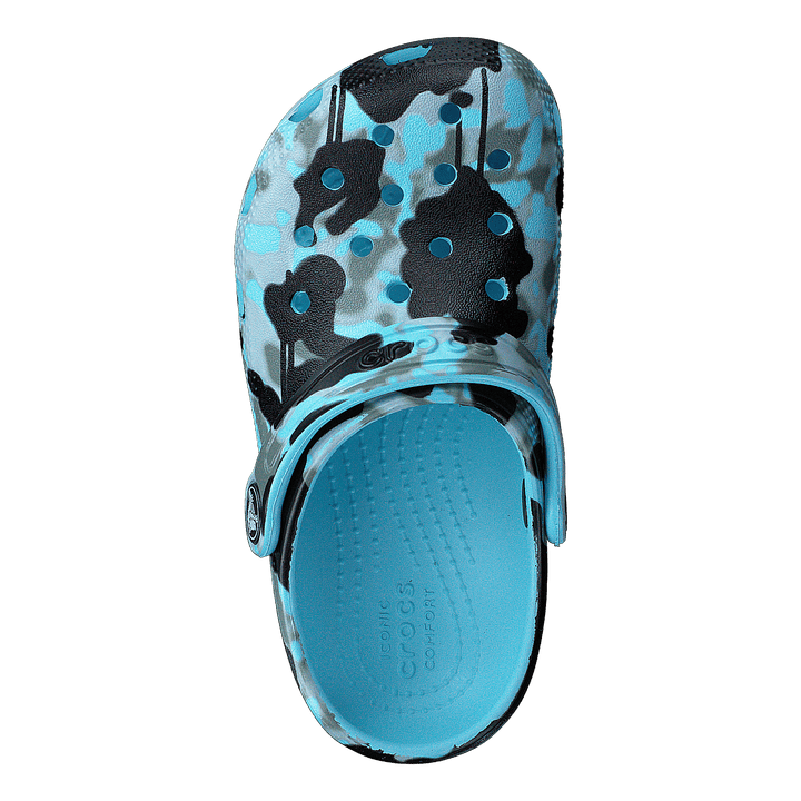 Classic Spray Camo Clog Kids Arctic