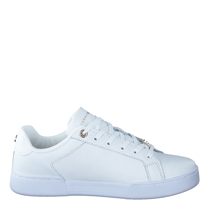 Court Sneaker With Lace Hardwa White Gold